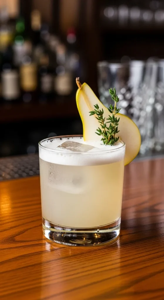 Pear Thyme Gin Sour