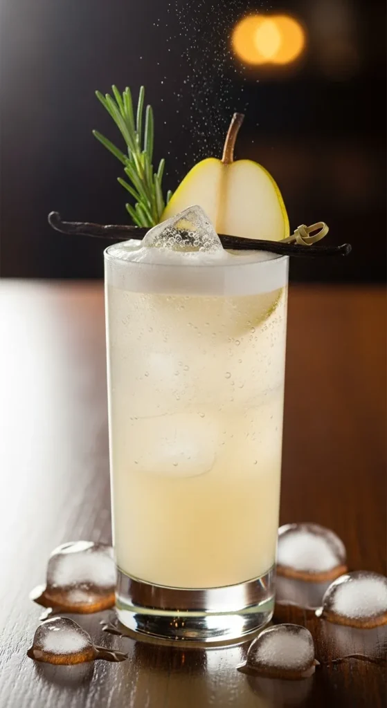 Pear Vanilla Gin Fizz