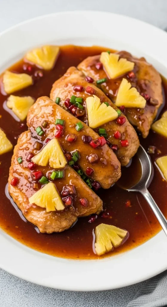 Pineapple Bourbon Chicken with Sweet & Tangy Sauce