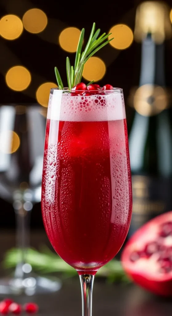 Pomegranate Champagne Cocktail