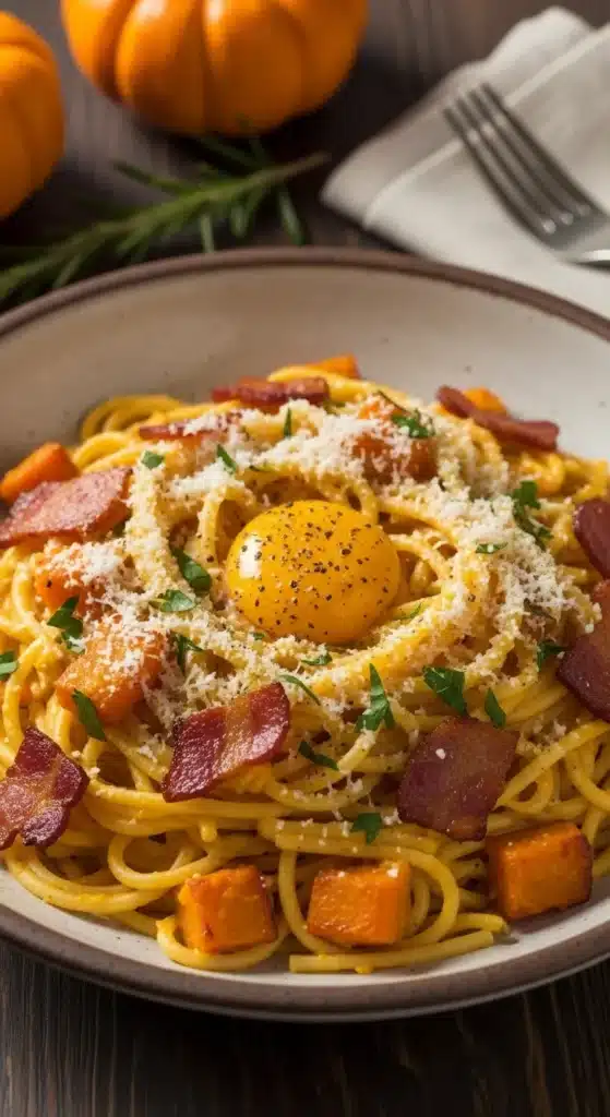 Pumpkin Bacon Carbonara