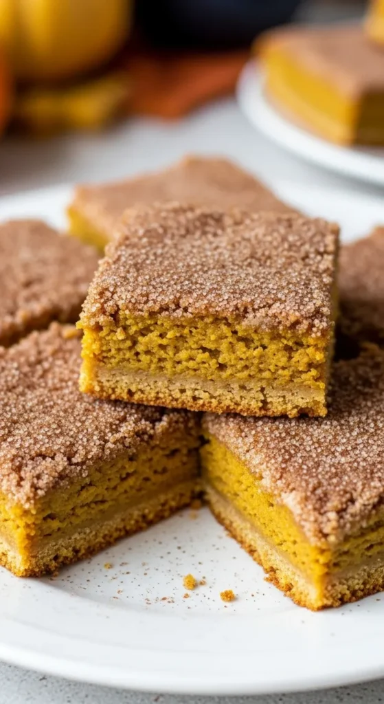 Pumpkin Bars with Cinnamon Sugar Topping