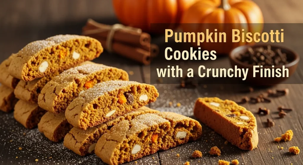 Pumpkin Biscotti Cookies with a Crunchy Finish