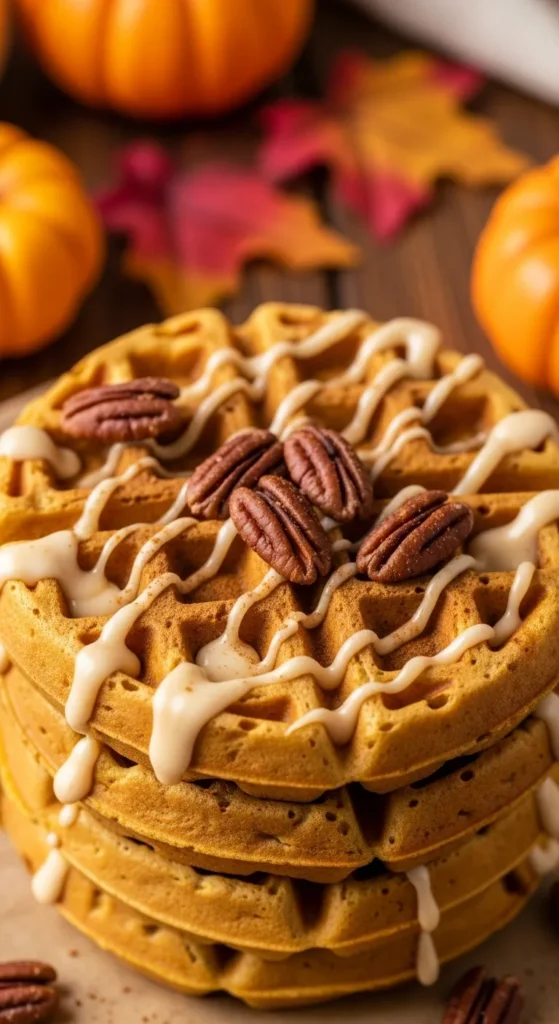Pumpkin Cheesecake Waffles