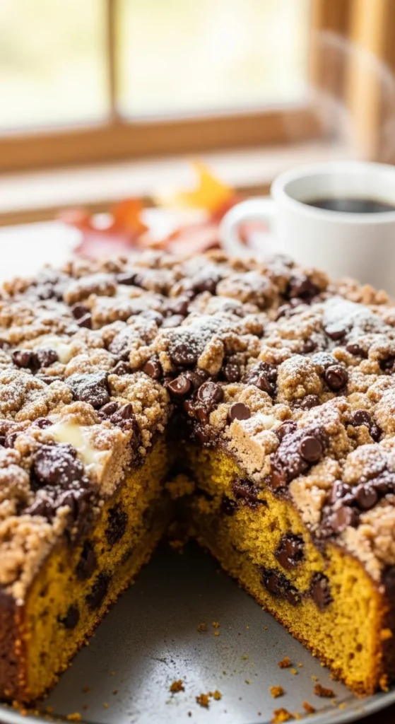 Pumpkin Chocolate Chip Coffee Cake