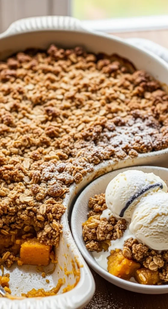 Pumpkin Crumble with Oat Streusel Topping