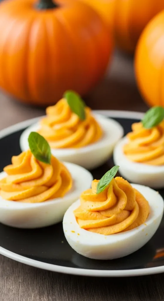 Pumpkin Deviled Eggs