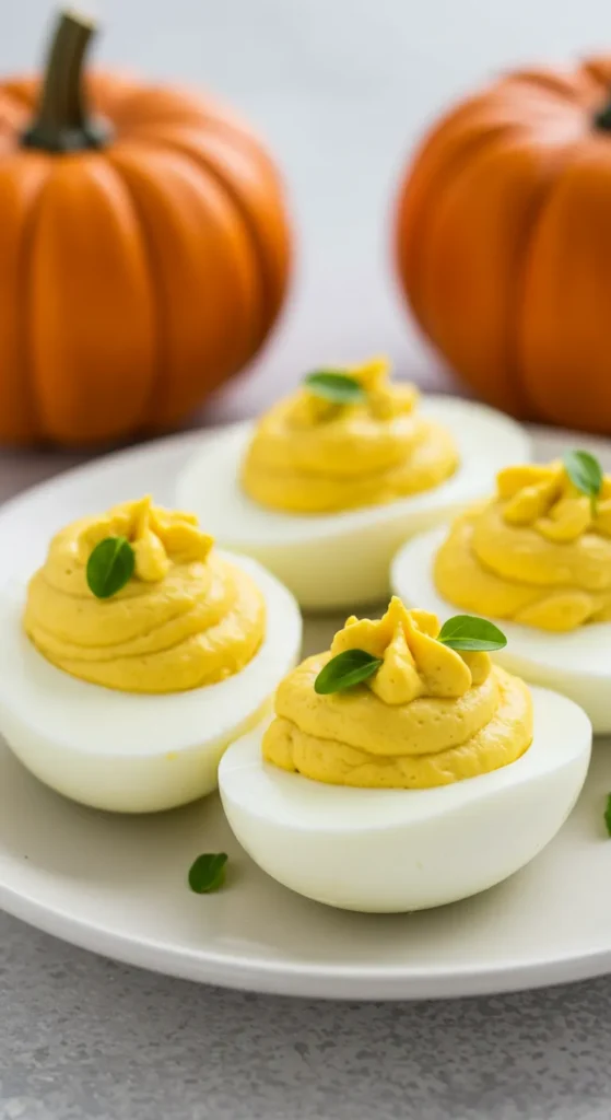 Pumpkin Deviled Eggs