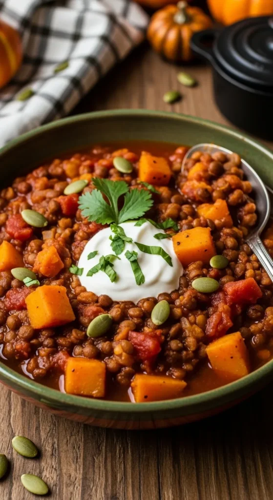 Pumpkin Lentil Chili
