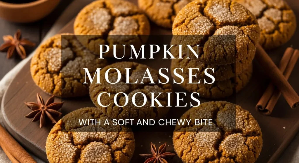 Pumpkin Molasses Cookies with a Soft and Chewy Bite