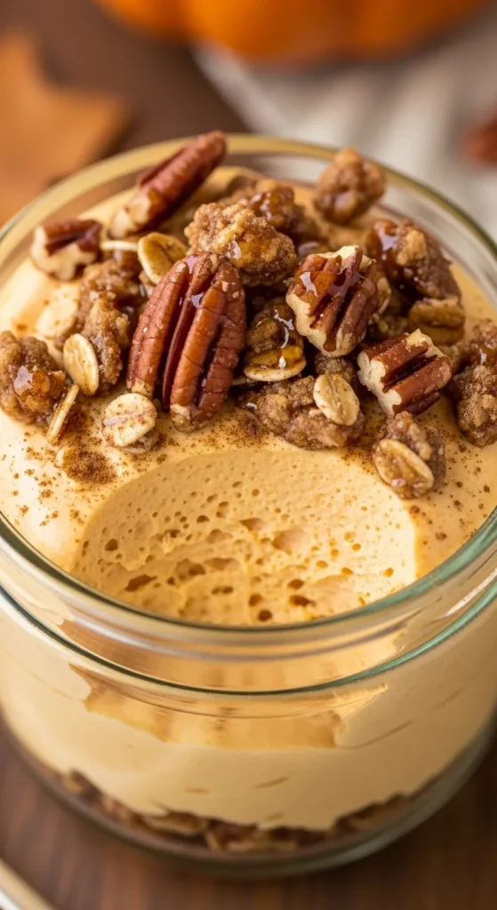 Pumpkin Mousse with Maple Pecan Crunch