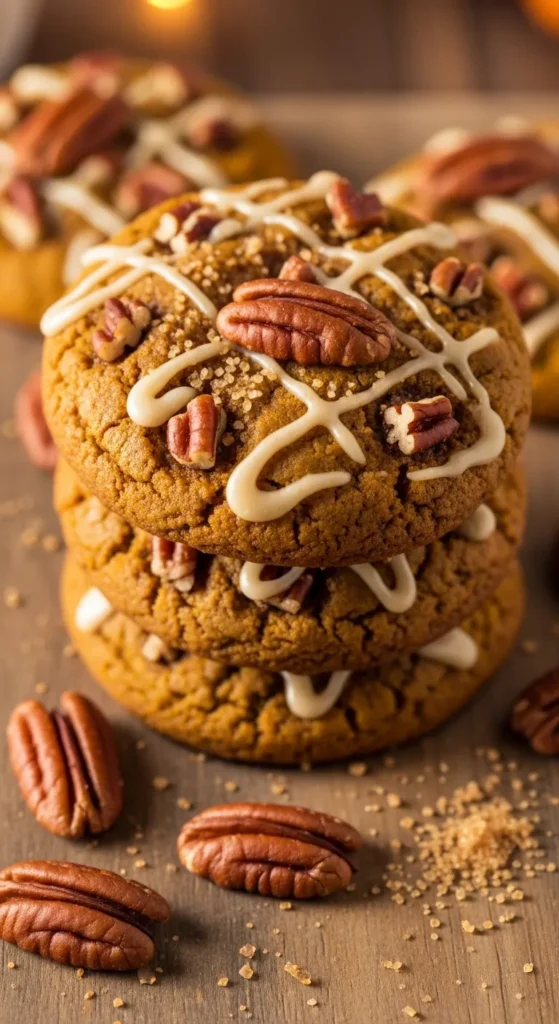 Pumpkin Pecan Cookies with Toasted Nuts