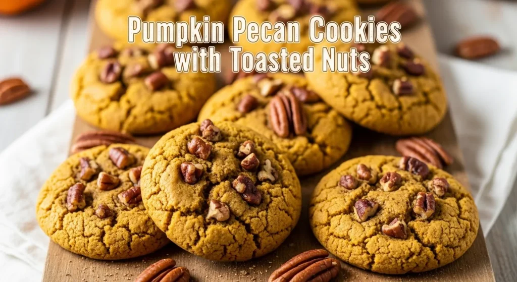 Pumpkin Pecan Cookies with Toasted Nuts