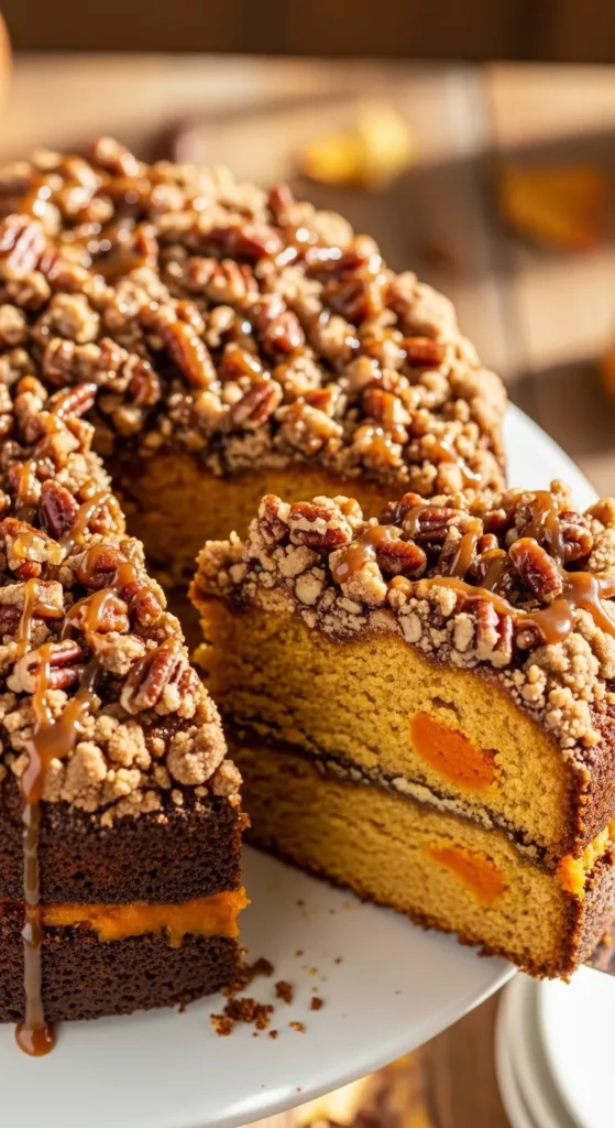 Pumpkin Pecan Crunch Coffee Cake