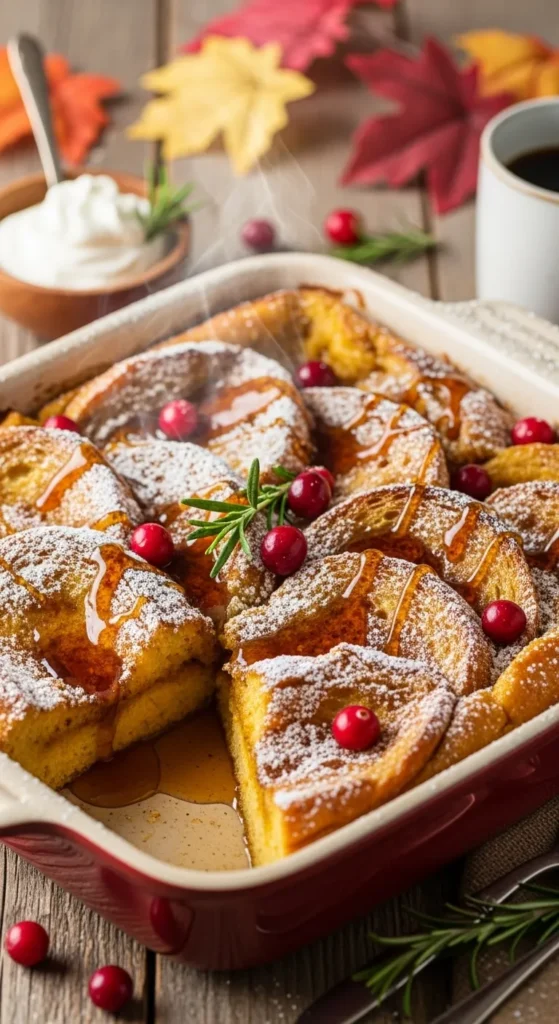 Pumpkin Spice French Toast Casserole