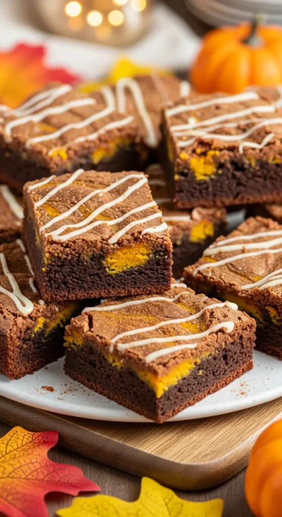 Pumpkin Spice Fudgy Brownies