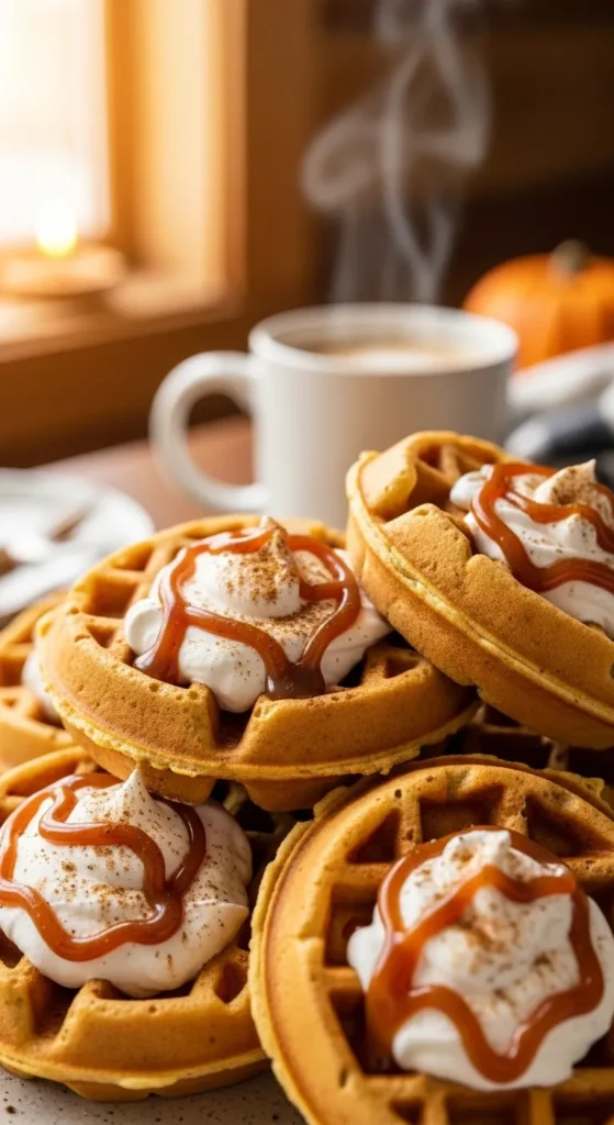 Pumpkin Spice Latte Waffles