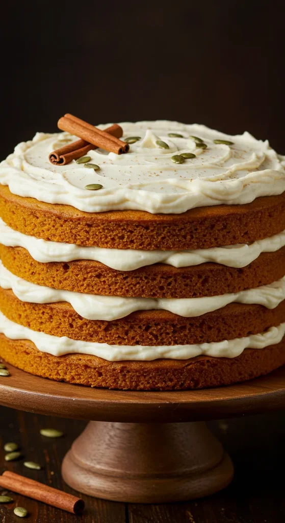 Pumpkin Spice Layer Cake with Cream Cheese Frosting
