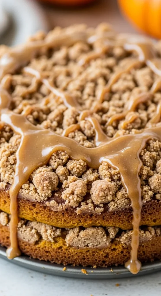 Pumpkin Streusel Coffee Cake with Brown Butter