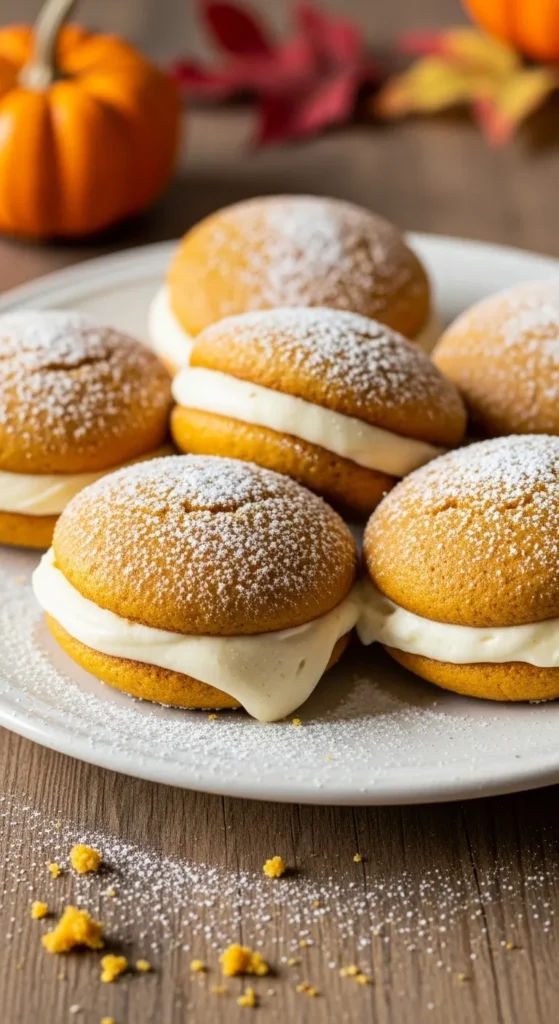 Pumpkin Whoopie Pies with Creamy Filling