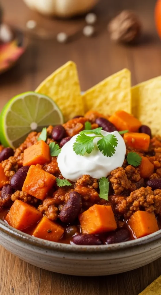 Pumpkin and Sweet Potato Chili