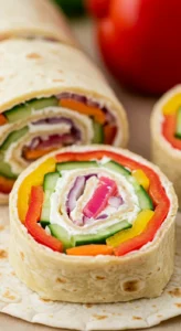 Rainbow Veggie Pinwheels