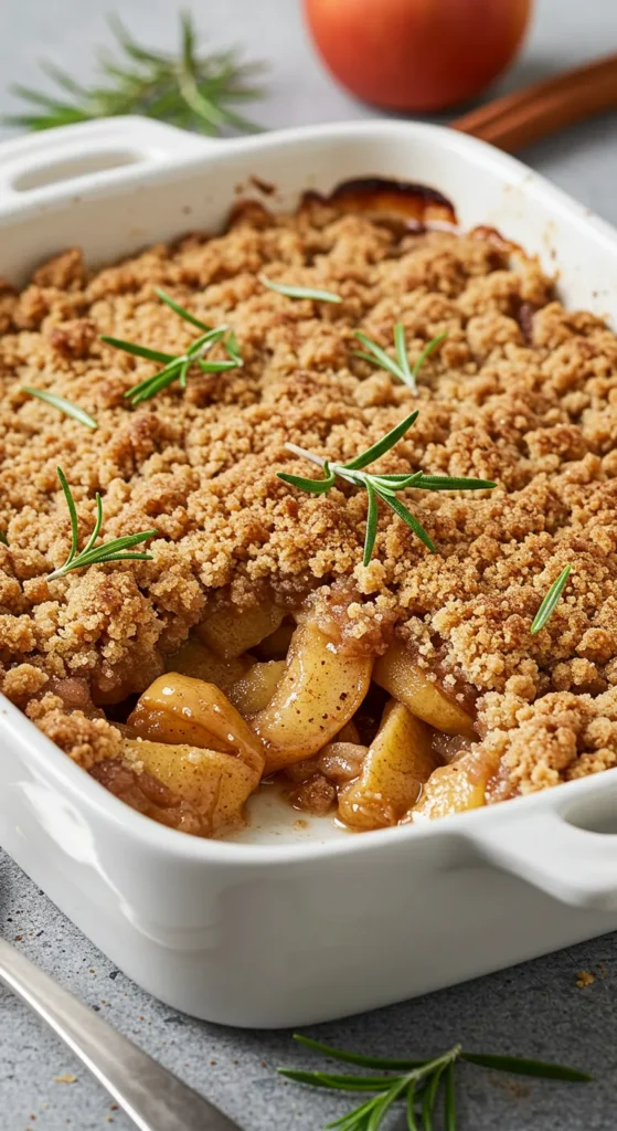 Rosemary Apple Crumble