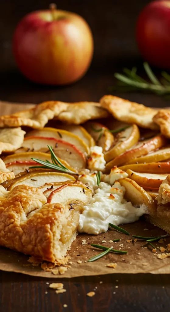 Rosemary Apple Galette with Goat Cheese