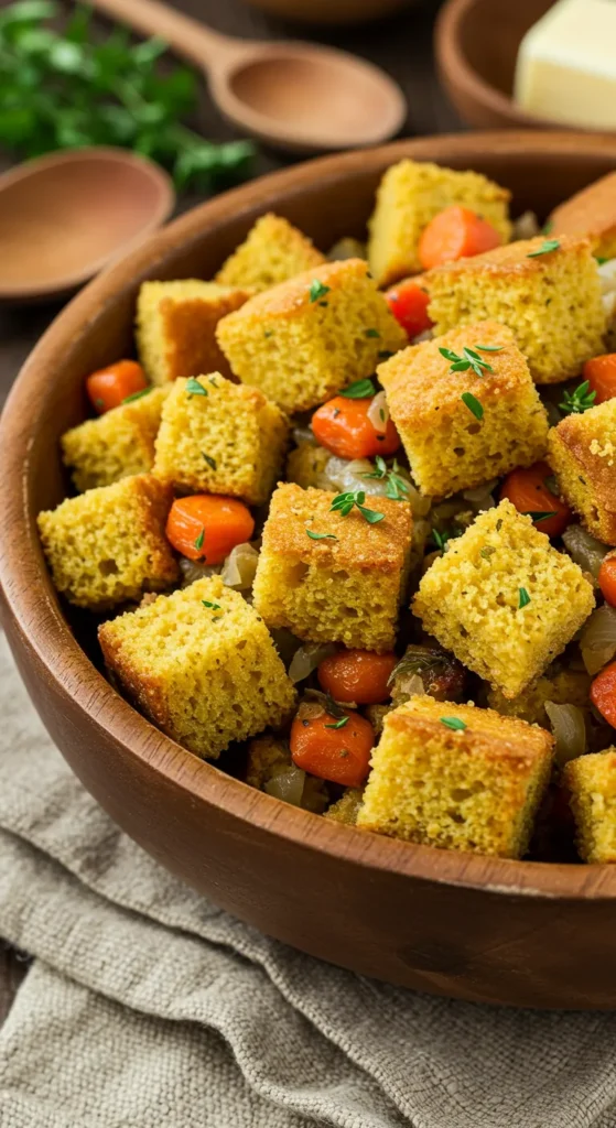 Rustic Cornbread Stuffing