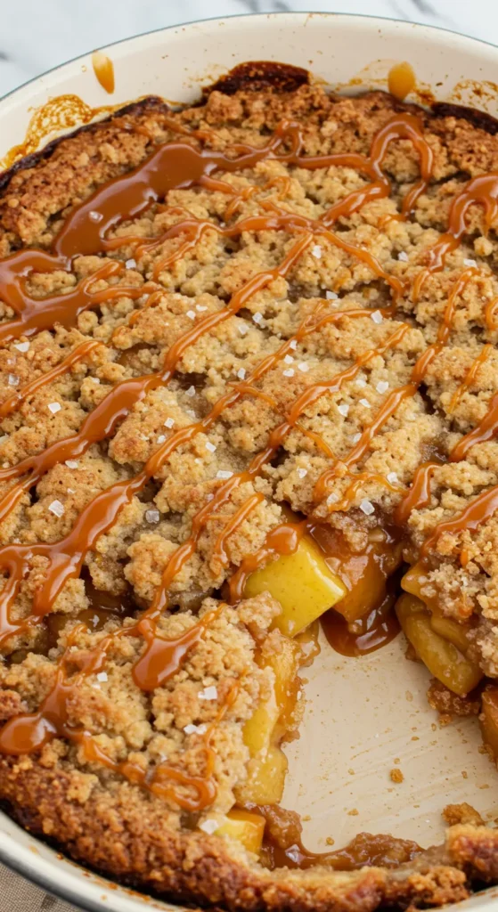 Salted Caramel Apple Cobbler
