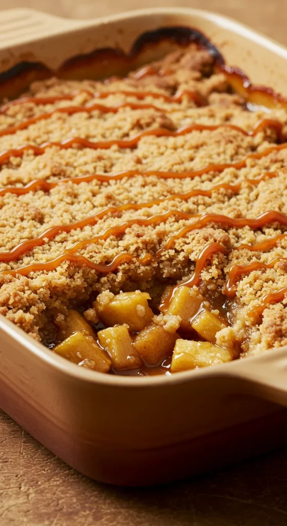 Salted Caramel Apple Crumble