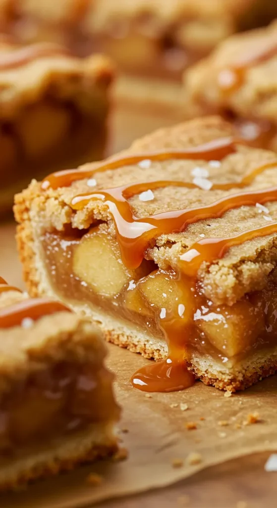 Salted Caramel Apple Pie Bars