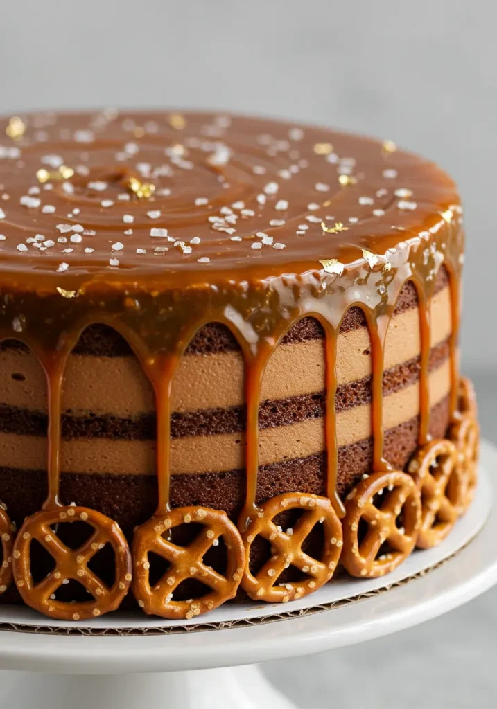 Salted Caramel Pretzel Cake Recipe