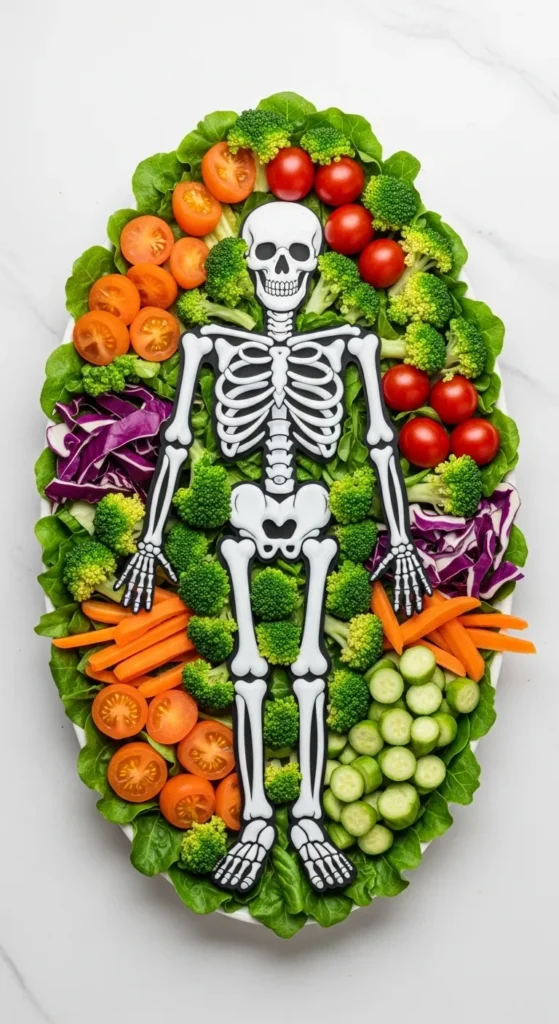 Skeleton Veggie Platter