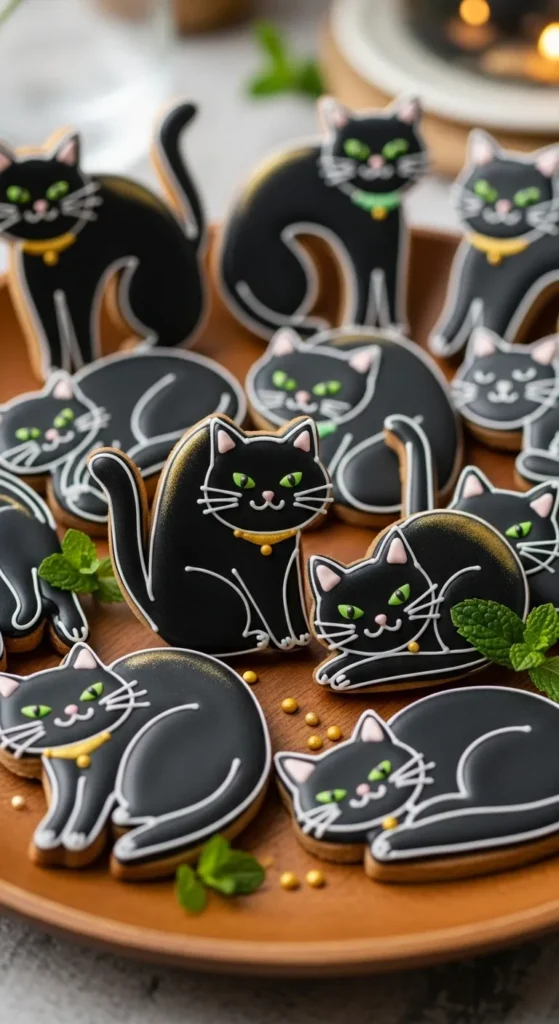 Sly Black Cat Sugar Cookies