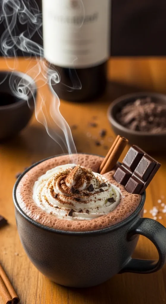 Smoky Red Wine Hot Chocolate