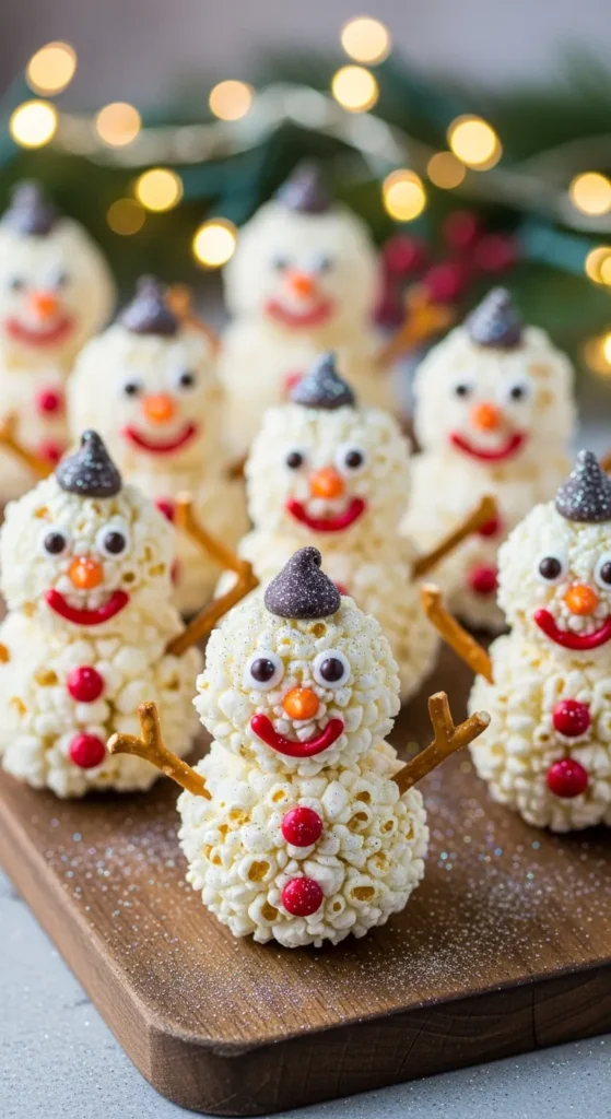 Snowman Popcorn Balls