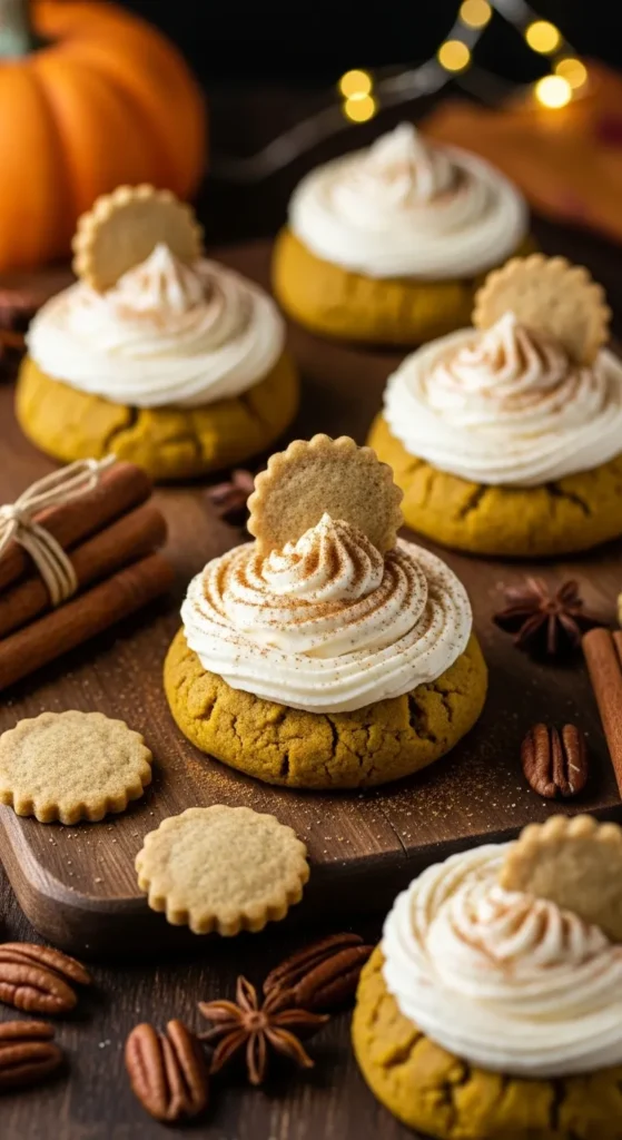 Soft Pumpkin Cookies with Cream Cheese Frosting