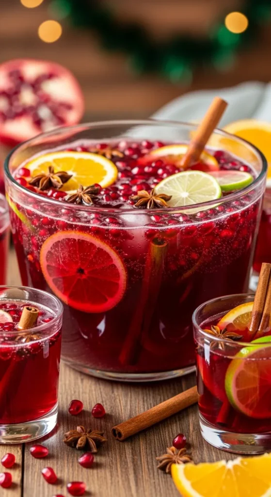Spiced Pomegranate Prosecco Punch (Batch It!)