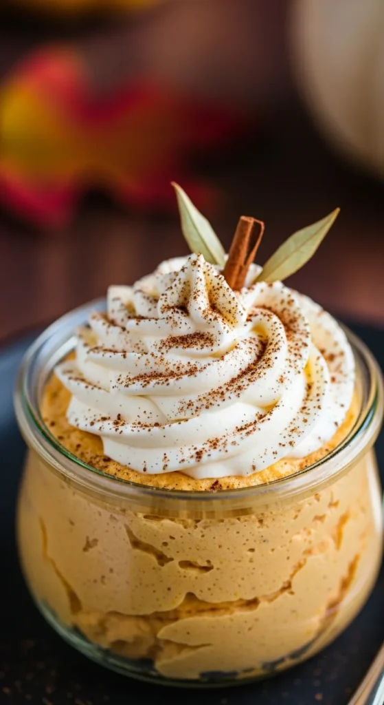 Spiced Pumpkin Mousse with Chai Cream