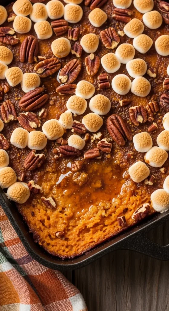 Spiced Sweet Potato Casserole with Bourbon Kick