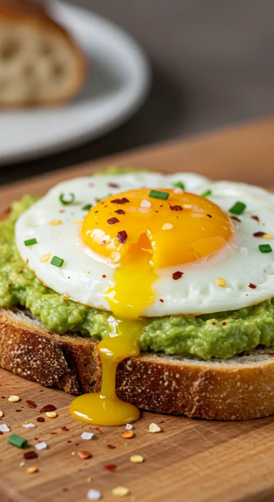 Spicy Avocado Toast with a Fried Egg