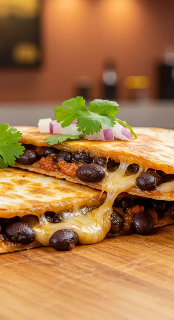 Spicy Black Bean Quesadilla