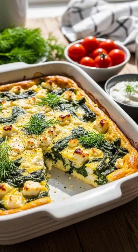 Spinach and Feta Breakfast Casserole