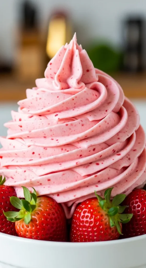 Strawberry Cream Cheese Frosting Made with Real Berries
