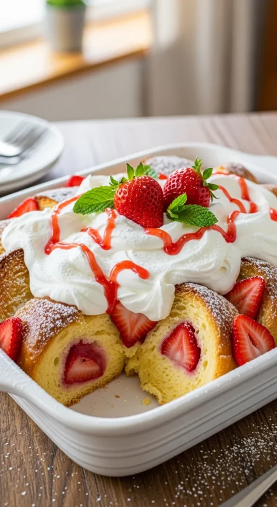Strawberry Shortcake French Toast Casserole