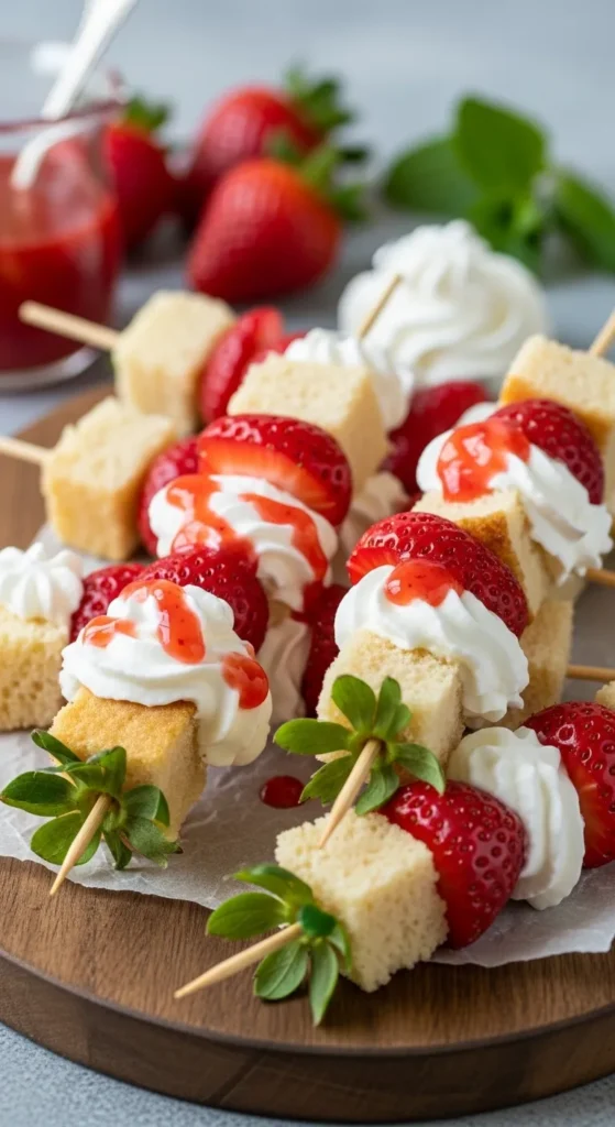 Strawberry Shortcake Skewers