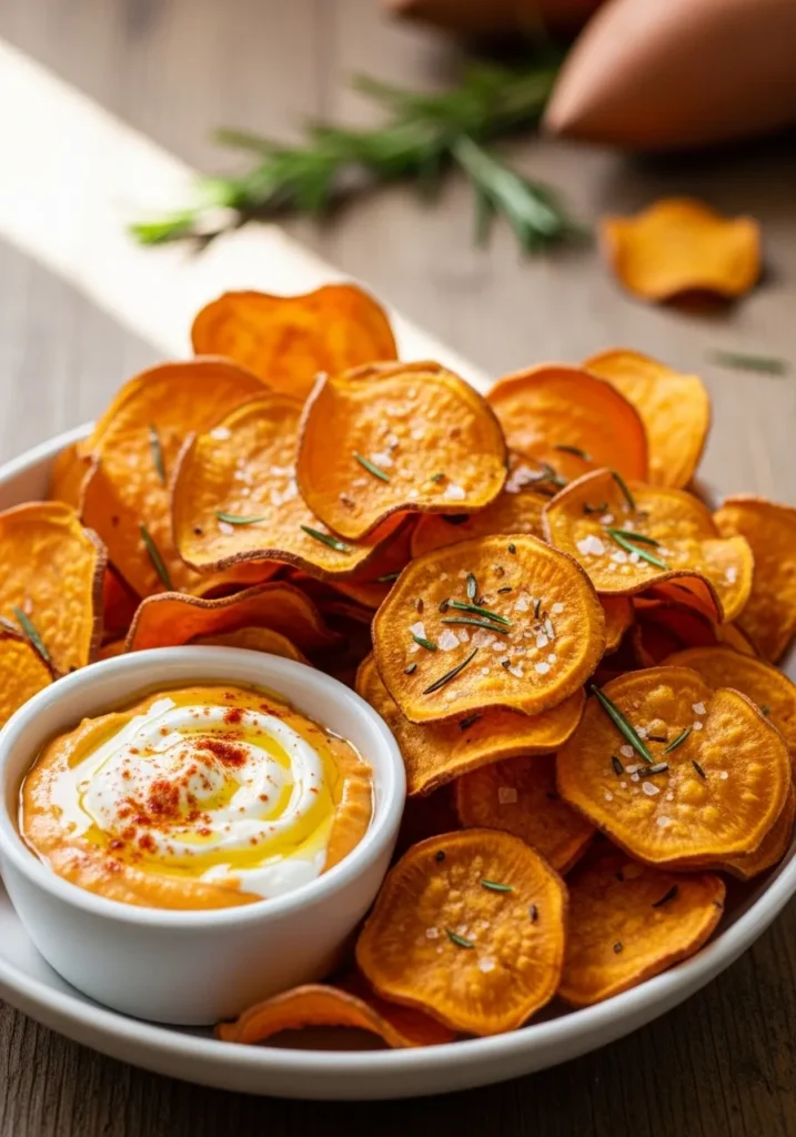 Sweet Potato Chips with Dip