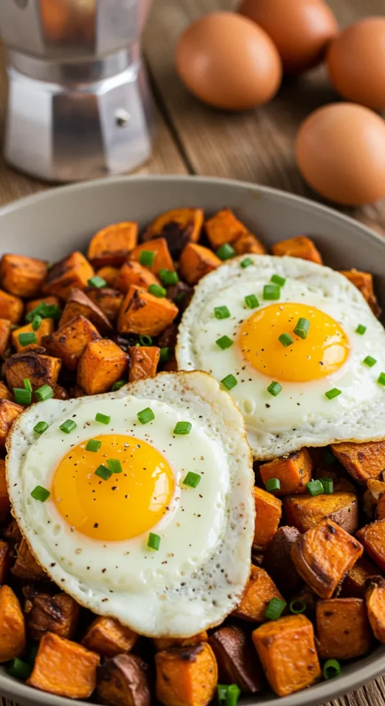 Sweet Potato Hash with Eggs