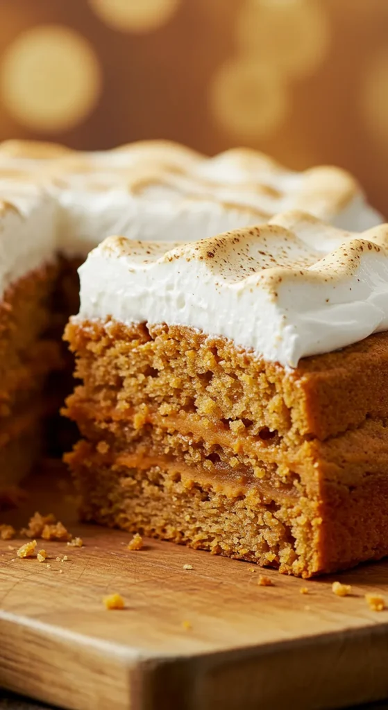 Sweet Potato Spice Cake with Marshmallow Frosting